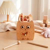 Kubus Aktivitas Kayu Beech Multi-Aktivitas Edukasi Dini Montessori Ramah Lingkungan Usia 1+ 2-4 Tahun 5-7 Tahun Beiyang