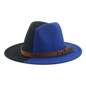 Chapeau Fedora en feutre à large bord avec logo personnalisé, élégant et vintage, décoré de plumes, léger, protection solaire pour hommes et femmes, automne-hiver - Product Image 3