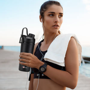 कस्टम डबल दीवार स्टेनलेस स्टील जिम खेल शेकर बोतल 820/590 मिली इन्सुलेट प्रोटीन शेकर - Product Image 6