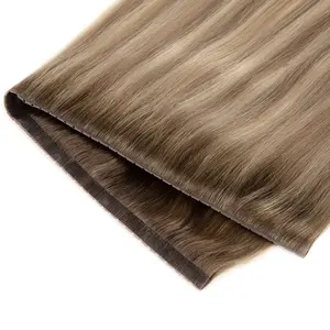 Hot Sale High Quality Human Hair seamless invisible hole weft hair extensions double weft hair extensions