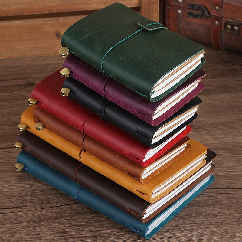 Full Grain Leather Workbook Business Travel