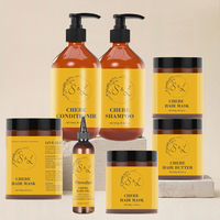 Ensemble de Soins Capillaires Personnalisés Marque Privée : Shampoing Chebe, Après-Shampoing, Masque Capillaire, Huile Capillaire, Beurre Capillaire et Huile de Croissance