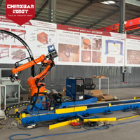Station de travail robotisée de soudage sur rail économique, système de soudage automatisé à course étendue pour structures en acier