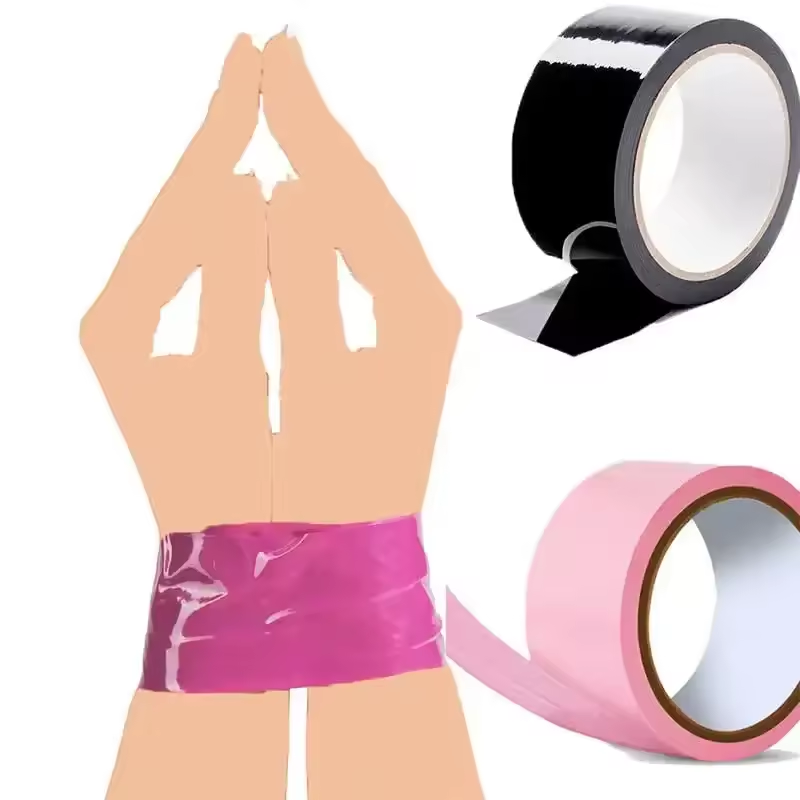 sex tape toy Amazon.com: Bondage Sex Tape Set BDSM Sex Toys, 3 Pack Black Purple & Red  Bondage Tape with Blindfold Bondage Restraints Sex Things for Couples Kinky  BDSM Toys Reusable Sex Rope Sex Straps main image 1