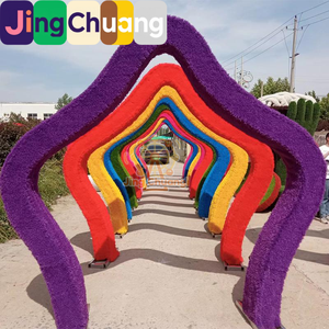 Escultura Artificial Verde del Año del Conejo, Modelado de Paisaje, Escultura de <span class=keywords><strong>Animales</strong></span> y Plantas, Tallado Verde, Escultura de Hierba Verde de Cinco Colores - Product Image 4