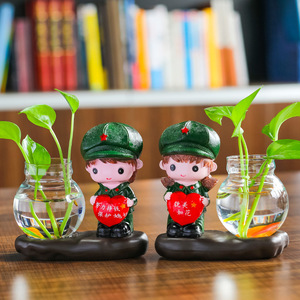 Lindos Muñecos de Pareja, Macetas Hidropónicas para Pothos, Decoración de Mesa, Adorno para Escritorio de Oficina, Artesanía de Resina Hecha a Mano, Regalo para Cumpleaños - Product Image 2
