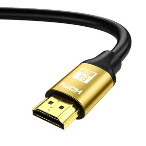 الأسلاك النحاسية الذهب الذكور إلى الذكور HD كابل HDMI 8K 60 hzhhdmi كابل