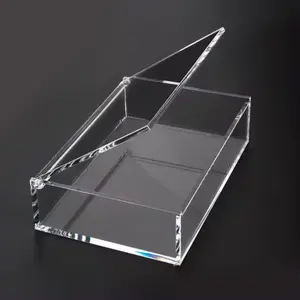 Boîte acrylique transparente épaisse avec couvercle magnétique, boîte carrée en acrylique pour bonbons