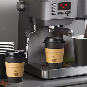 Bicchieri da Caffè Biodegradabili Usa e Getta a Doppia Parete in Carta Kraft con Rivestimento PLA, Pellicola Alimentare Stampata, Dimensioni Personalizzabili, Carta/Plastica - Product Image 1