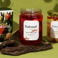 Neuheit Kreatives Weihnachts geschenk Home Hochzeits dekor Private Label Luxus Obst Dessert Food Shaped Gel Jelly Wax Duft kerzen