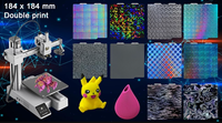 Pelat Cetak 3D OEM PEI Baru PEF-Flake+H1H-Phantom, Aksesoris Pencetakan 3D, Lembaran Tekstur Halus, Ukuran 184x184mm A1 Mini, Mudah Digunakan