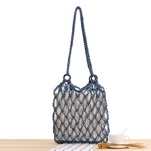 Il design del modello di moda può essere personalizzato borse da spiaggia a mano da donna borse da spiaggia in paglia estiva di lusso macrame - Product Image 3