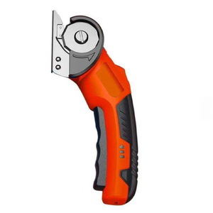 <span class=keywords><strong>Ciseaux</strong></span> électriques à batterie au lithium pour la <span class=keywords><strong>couture</strong></span>, la découpe de matériaux en cuir et de tapis, machine de découpe à couteau rond pour la finition des bords à domicile - Product Image 2