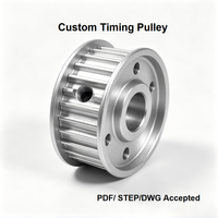 Poulie de distribution en aluminium anodisée sur mesure HTD 3M 30 dents avec alésage de 10 mm pour équipement d'automatisation de machines CNC, OEM, imprimante 3D