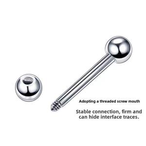 G23 <b>Titanium</b> Alloy Ear Cartilage & Bone <b>Studs</b> Hypoallergenic Gemstone Inlay Geometric Design-Unisex <b>Titanium</b> Earrings - Product Image 2