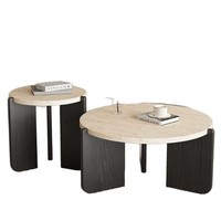 Table basse en bois massif, style INS, pour salon, petit appartement, maison d'hôtes minimaliste, balcon