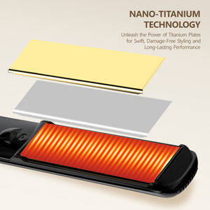 Fer à lisser professionnel personnalisé planchas de cabello 2 en 1 fer plat en titane à 450 degrés - Product Image 2