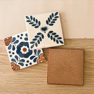 Posavasos de azulejos mexicanos de <span class=keywords><strong>Talavera</strong></span> cuadrados personalizados, hermosa Función de ladrillo refractario bohemio del desierto pintado a mano para pared Interior rústica - Product Image 4