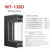 Porte coulissante en aluminium DERCHI, verre laminé moderne, double vitrage, fenêtres en aluminium, porte coulissante