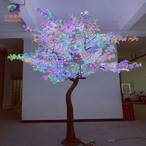 热卖美国 110V 室外人工 led 装饰花园圣诞树灯 led 枫树照明 - Product Image 1