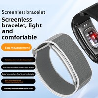 Nouveau bracelet intelligent sans écran 2026, idéal pour le bureau, la course à pied, le suivi de la santé et des activités sportives, en alliage de zinc/ABS+PC, longue autonomie de la batterie
