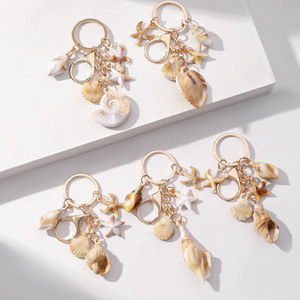 Nuova vendita calda creativa e personalizzata di simulazione di vacanza al mare conchiglia <span class=keywords><strong>stella</strong></span> <span class=keywords><strong>stella</strong></span> portachiavi ciondolo ciondolo accessori - Product Image 1