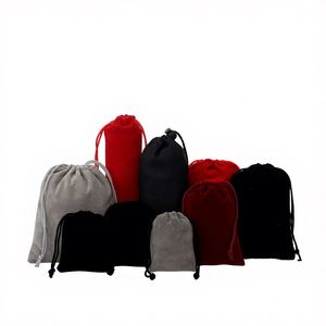 ถุงกำมะหยี่หลากหลายแบบพร้อมส่งขายส่ง ถุงกำมะหยี่สีดำสำหรับเก็บเครื่องประดับ ถุงผ้ารูดปิด ถุงใส่หวี ผลิตจากเจ้อเจียง รุ่นผ้าฟลีซ - Product Image 1