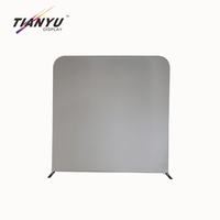 Bannière murale portable personnalisée en polyester avec support, hauteur 2,2 m, largeur 3 m