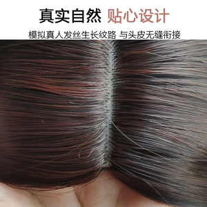 Bloc de remplacement de cheveux lisses 35cm 45cm en fibre haute température pour extensions capillaires féminines - Product Image 3