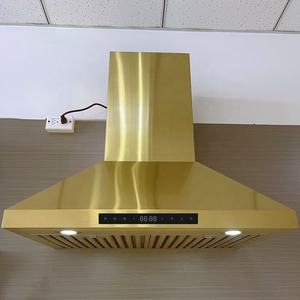 <span class=keywords><strong>Hotte</strong></span> murale de <span class=keywords><strong>cuisine</strong></span> intelligente de luxe 2023, couleur cuivre, or titane - Product Image 3