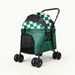 <span class=keywords><strong>Poussette</strong></span> <span class=keywords><strong>pour</strong></span> animaux de compagnie pliable légère et tendance de grande taille avec porte-gobelet, panier de promenade pratique - Product Image 1