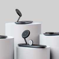 Station de recharge sans fil 3-en-1 électrique personnalisée 2023, chargeur magnétique multifonctionnel 15W PD 3.0 OTP 5V/1A 5V/2A