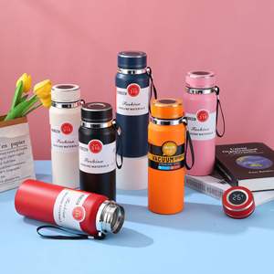 Custom Logo 316 Stainless Steel Vacuum Insulated <b>Water</b> <b>Bottle</b> 600ml 800ml 1000ml Leakproof Flask with <b>Carry</b> <b>Strap</b> - Product Image 2