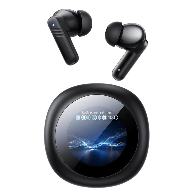 Wireless Earbuds Real-Time Text Voice Translation 144 Languages LCD Interface 20-Hour Playtime Dual Noise Cancellation