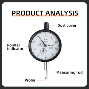 เกจวัดแบบเข็มมิตรุยโตโยของญี่ปุ่น 0-10 มม. เครื่องมือวัดแบบเข็มมิตรุยโตโยความแม่นยำสูง - Product Image 2