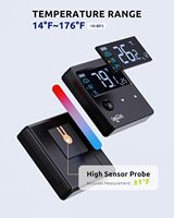Thermomètre numérique pour aquarium SEAOURA SR-801, affichage LCD précis avec calibration de température externe pour la surveillance de l'eau des aquariums