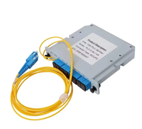 Diskon besar Pabrik Outlet tipe kaset PLC Fiber Optical Splitter 1*8 SC APC/UPC FTTH Fiber Optic Splitter