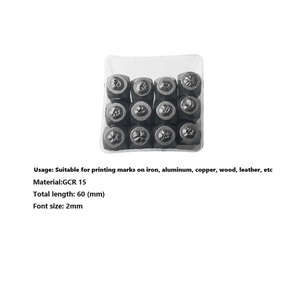 12PC timbro angelo sorridente in acciaio luna stelle sigillo a farfalla in pelle acciaio 2mm punzone in pelle - Product Image 2