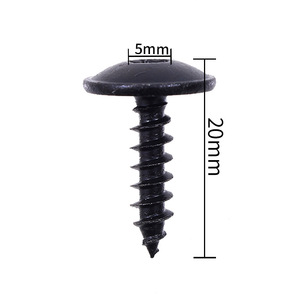 T25 Torx Black Self Tapping <b>Screw</b> 5mm X 20mm <b>Round</b> <b>Head</b> Metric For Metal General Industry - Product Image 1