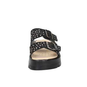 Imac Pantoufles basses pour femme noires 40 Talon de 4,5 cm Pantoufles en fourrure tendance - Product Image 3