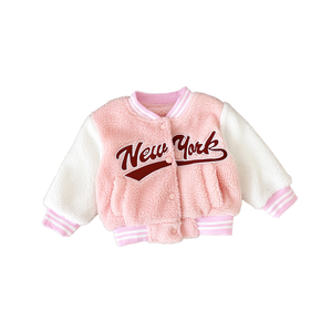 Vêtement d'<span class=keywords><strong>hiver</strong></span> pour nouveau-né unisexe en gros, manteau chaud en tricot pour bébé, <span class=keywords><strong>veste</strong></span> pour nourrisson avec style décontracté brodé, vêtements rembourrés de coton - Product Image 4