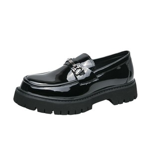 Foreign Trade PU Shoes Men's 2025 Spring <strong>Loafers</strong> Slip-on Thick-soled Youth Casual British Fashionable Solid Peas Shoes - Product Image 5
