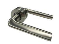 Poignée de porte en acier creux au design européen moderne, installation facile pour chambre, villa, hôtel, bureau, côté droit, argentée