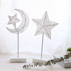 Hiện đại mặt trăng sao tình yêu <span class=keywords><strong>LED</strong></span> giấy mây đèn handmade trắng trang trí ánh sáng pin <span class=keywords><strong>Powered</strong></span> đêm Đèn bàn từ nhà máy - Product Image 6