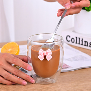 แก้วสองชั้นสำหรับสำนักงานขายส่ง พร้อมฉนวนกันความร้อน แก้วชงชา แก้วกาแฟ แก้วนม - Product Image 2