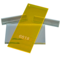 Plaque en acrylique/plexiglas transparent jaune fluorescent pour découpe, gravure personnalisée et sérigraphie, fabriquée en Chine continentale