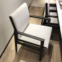 Chaise de salle à manger minimaliste italienne en pin massif, fauteuil de loisirs moderne et simple pour la maison, dossier en cuir réglable, idéal pour hôtel