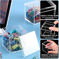 Boîtes en acrylique transparentes carrées en gros pour présentation, boîte en acrylique de 6 cm pour bonbons et rangement de bijoux