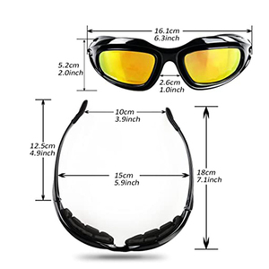 Lunettes de soleil tactiques C5 pour hommes, protection solaire, écran balistique, lunettes de moto, lunettes tactiques - Product Image 3