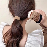 Élastiques à cheveux personnalisés, très extensibles, en jacquard ondulé, style serviette, sans couture, accessoires capillaires tendance, vente en gros